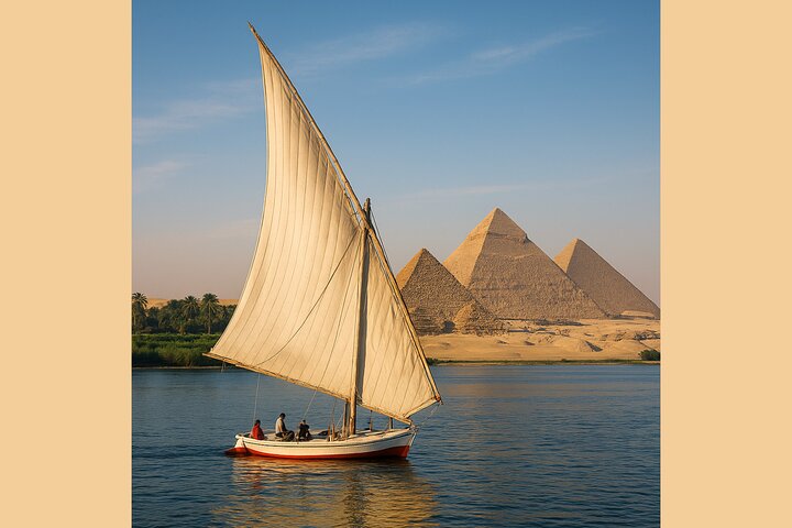 Pyramids, Sphinx & Grand Egyptian Museum , Nile Felucca OR Bazaar