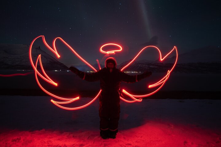 Northern Lights Minibus Chase from Tromsø with Chasing Lights