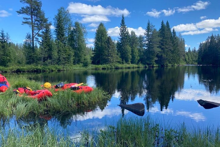 Family Packraft tour in Sälen