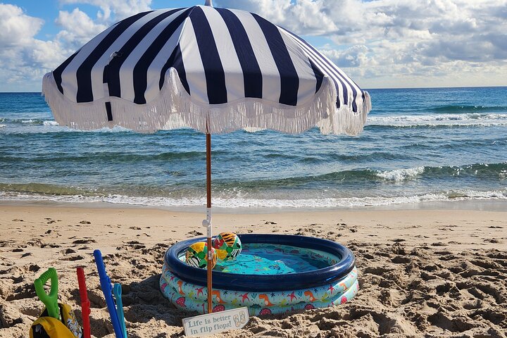 Beach Chair Rental Service with Cabana and JBL Speaker and more