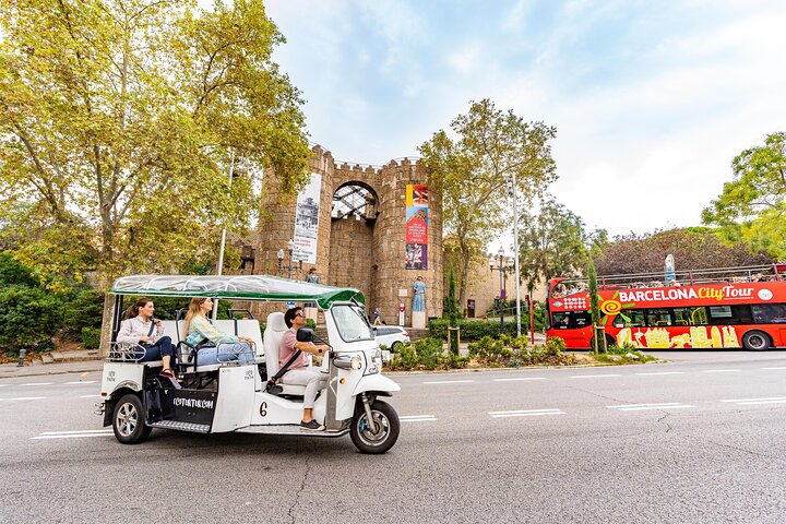 Tour Welcome to Barcelona in Eco Tuk Tuk Private with Local Guide