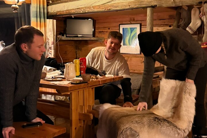 Reindeer Husbandry with Snowmobile Sleigh Ride and Cabin Lunch