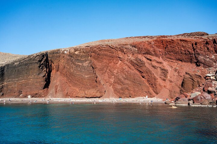 Santorini Classic Catamaran Cruise with BBQ, Drinks and Transfers