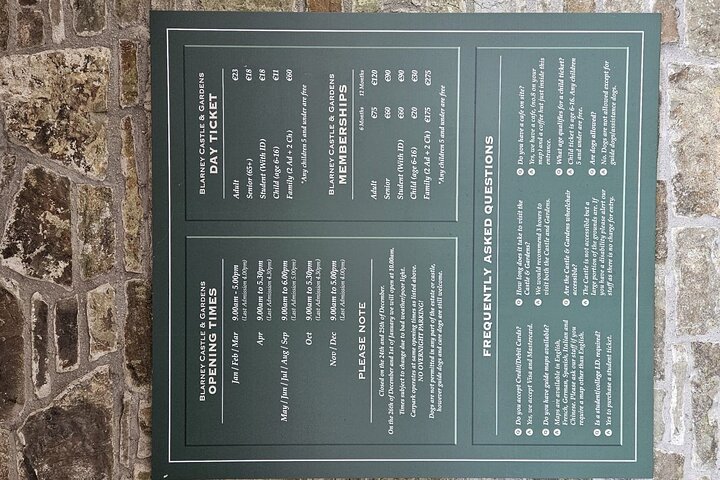 Blarney Castle, Kinsale & Cork City Centre