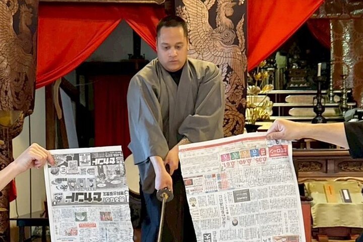 Samurai Swordsmanship Lesson at a rented temple