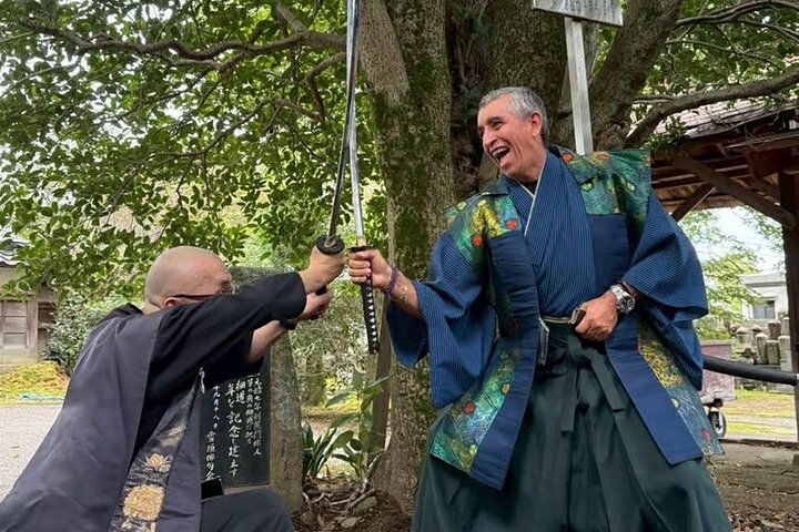 Samurai Swordsmanship Lesson at a rented temple