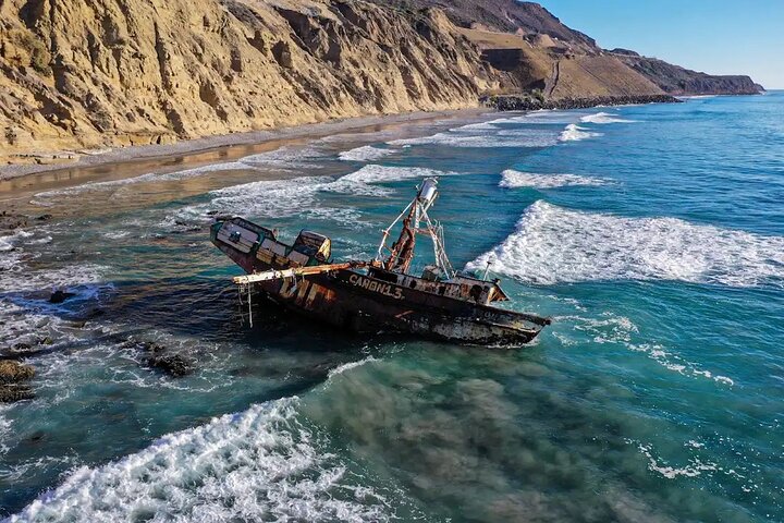 Explore rosarito & cove/ secret places grounded boat