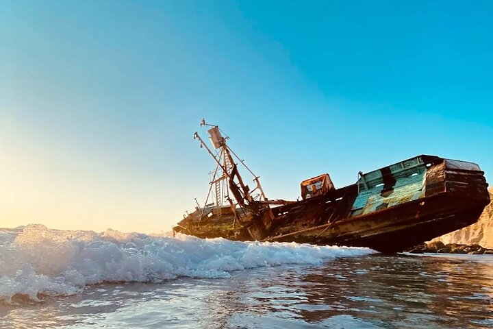 Explore rosarito & cove/ secret places grounded boat