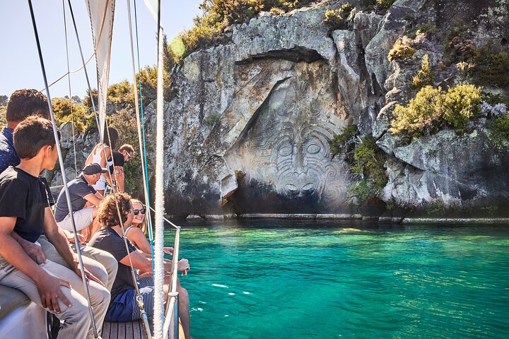 Classical Sailing - Māori Rock Carvings -Taupo Sailing Adventures