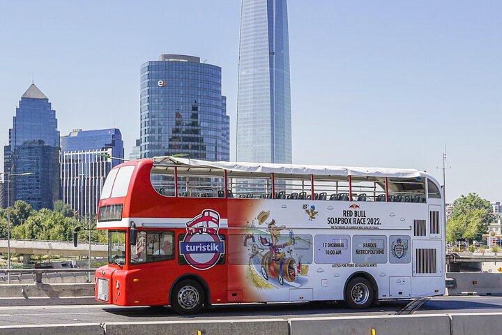Cable Car, Funicular and Sightseeing Bus in Santiago one day