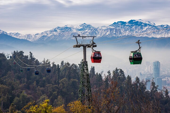 Cable Car, Funicular and Sightseeing Bus in Santiago one day