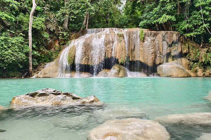 Full Day Kanchanaburi Erawan Waterfall and Historical Sites Tour