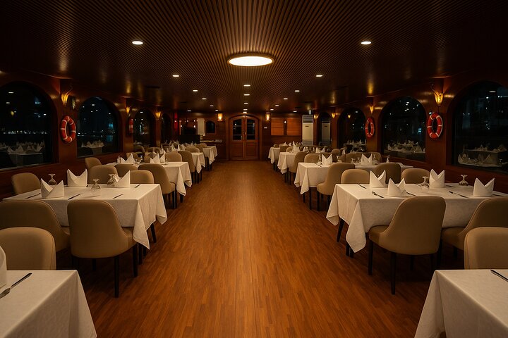 Luxury Dhow Dinner Cruise at Dubai Marina with Buffet and Shows