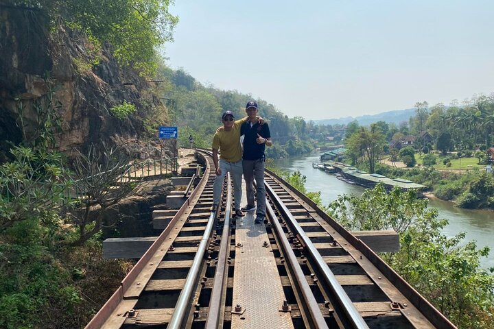 Kanchanaburi Erawan Waterfall and Train Along Death Railway Tour