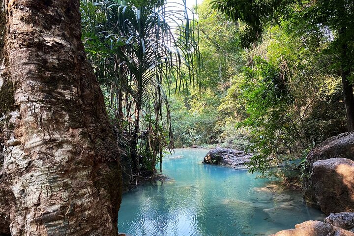 Kanchanaburi Erawan Waterfall and Train Along Death Railway Tour