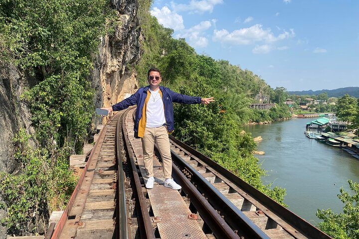 Kanchanaburi Erawan Waterfall and Train Along Death Railway Tour