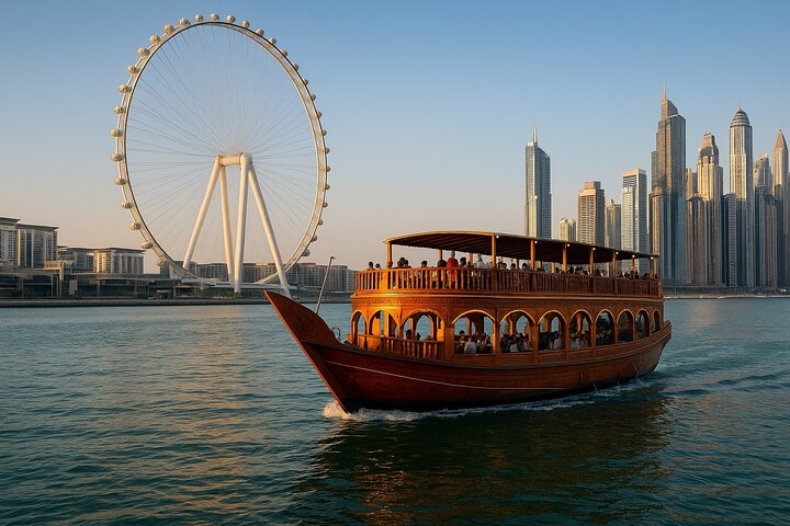 Luxury Dhow Dinner Cruise at Dubai Marina with Buffet and Shows
