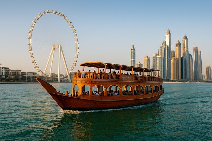 Luxury Dhow Dinner Cruise at Dubai Marina with Buffet and Shows