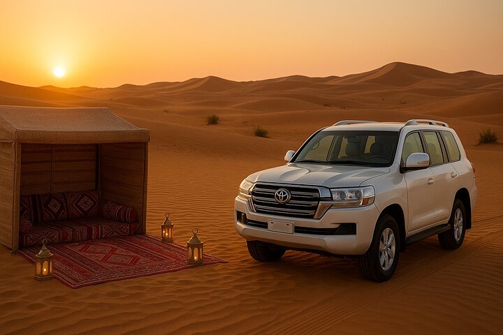 VIP Red Dune Safari with 4x4 Pick/Drop,CamelRide,BBQ Dinner,Shows