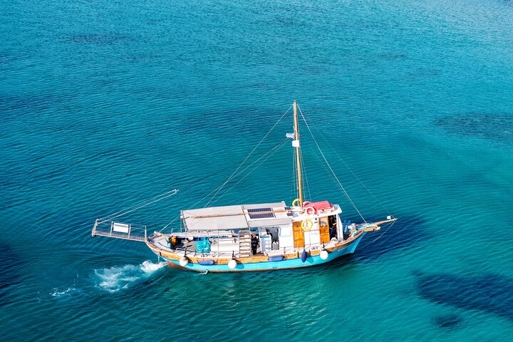 Antiparos & Despotiko Kaiki Cruise — Coves, Swim & BBQ