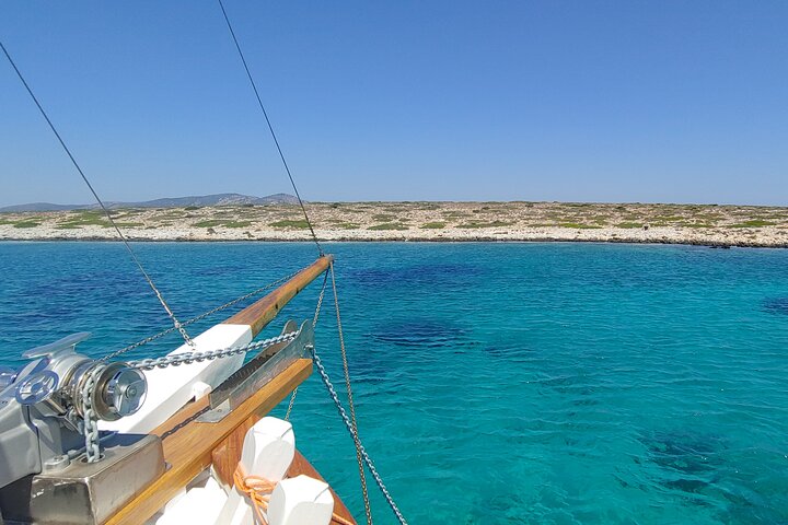 Antiparos & Despotiko Kaiki Cruise — Coves, Swim & BBQ