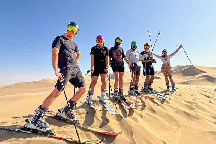 The real Sandboard,Sandski Experience, sunset,buggy and bonfire