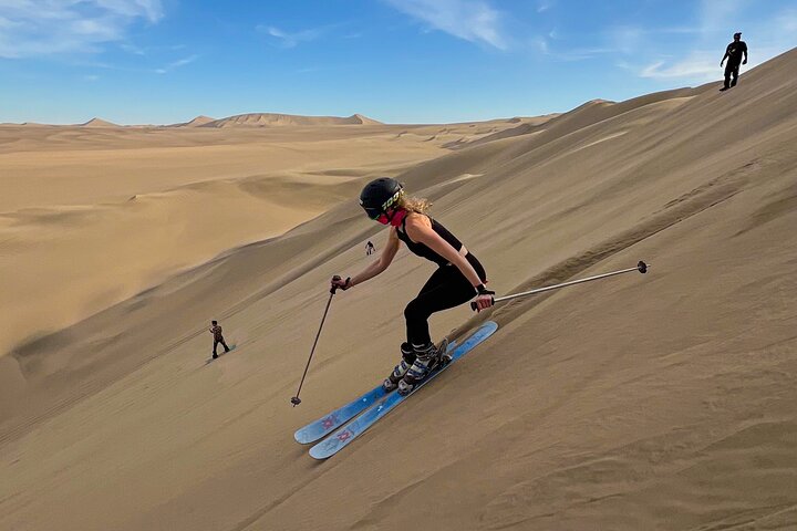 The real Sandboard,Sandski Experience, sunset,buggy and bonfire