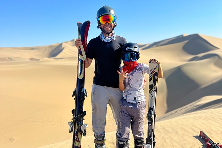 The real Sandboard,Sandski Experience, sunset,buggy and bonfire