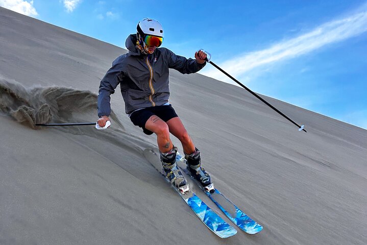 The real Sandboard,Sandski Experience, sunset,buggy and bonfire