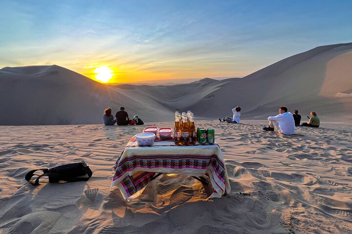 The real Sandboard,Sandski Experience, sunset,buggy and bonfire