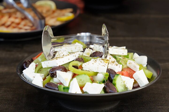 Santorini Classic Catamaran Cruise with BBQ, Drinks and Transfers