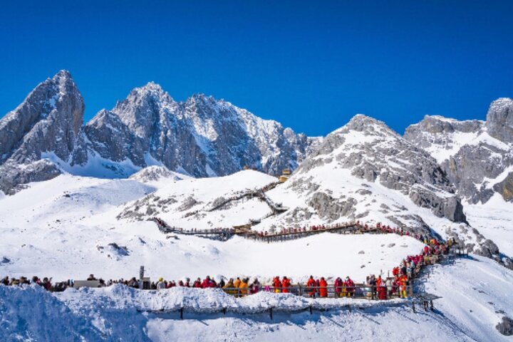 Jade Dragon Snow Mountain Glacier Cableway with Scenic Train Tour