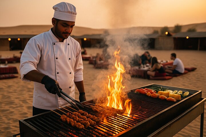 Vip Desert Safari Dubai with Home Pickup-Camel Ride-Dinner&Shows