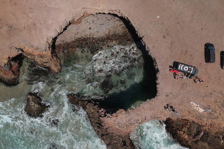 Explore rosarito & cove/ secret places grounded boat