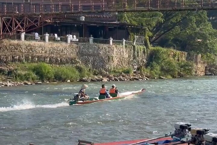 Vang Vieng:Zipline, Cave Tube, Trek,Longtail Boat, lagoon 2