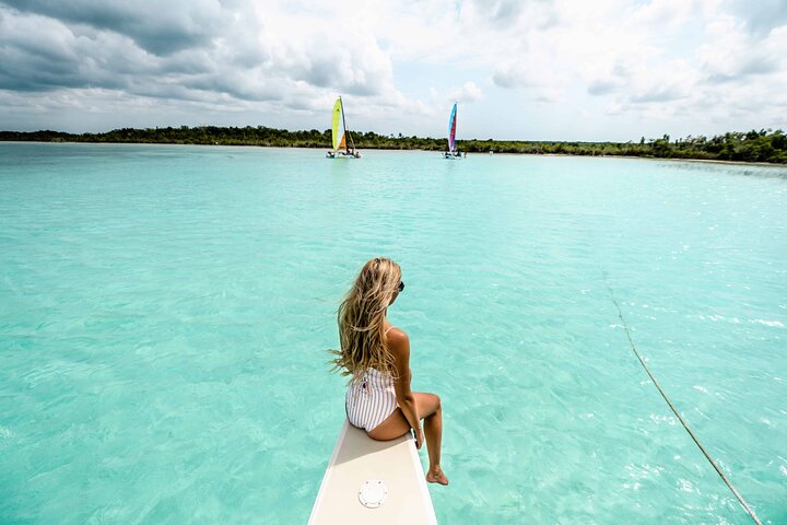 Bacalar Lagoon Private Catamaran Lunch and Drinks from Costa Maya