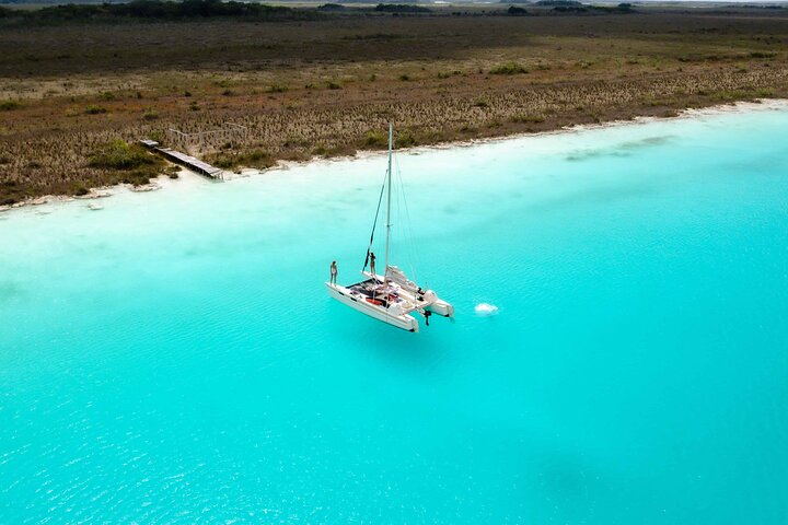 Bacalar Lagoon Private Catamaran Lunch and Drinks from Costa Maya