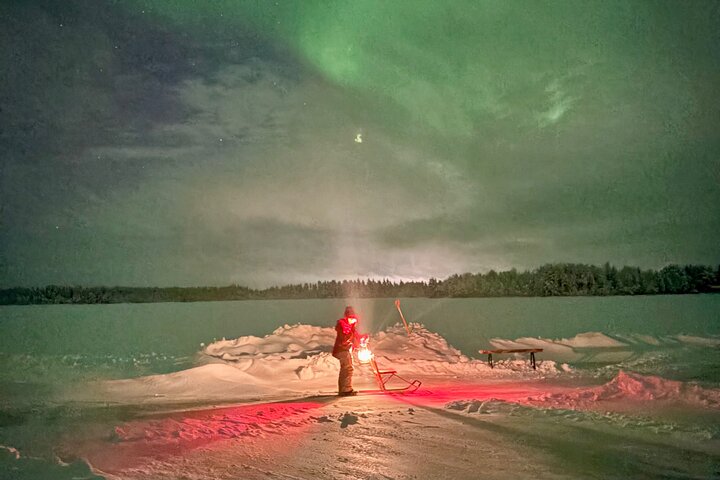 Northern Lights Kick Sled Adventure with Reindeer and Kota