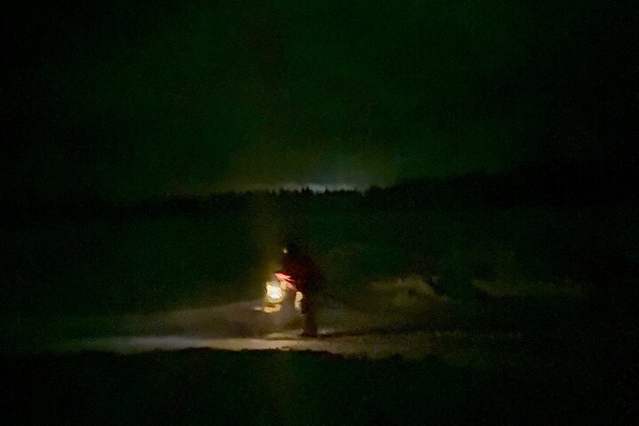 Northern Lights Kick Sled Adventure with Reindeer and Kota