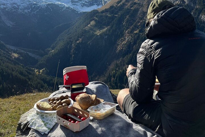 Alpine escape: mountain hut and hidden lake