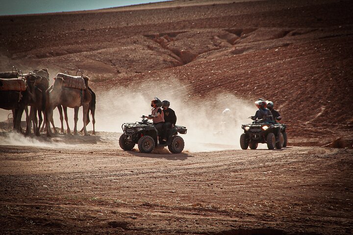 Marrakech: Agafay Desert Quad Biking & Camel RIDE & Dinner & Show