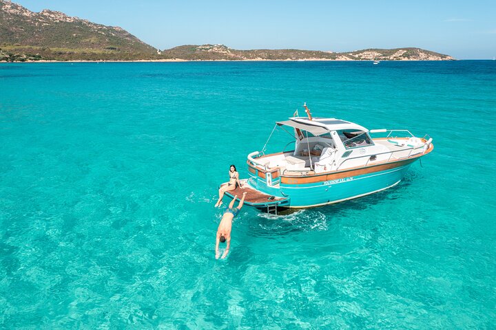 Costa Smeralda Boat Tour by Hybrid Boat with Swim Stops &Aperitif