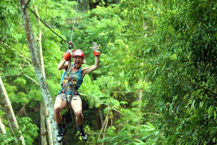 Fun Tree Top Zipline Adventure and Challenge in Kanchanaburi