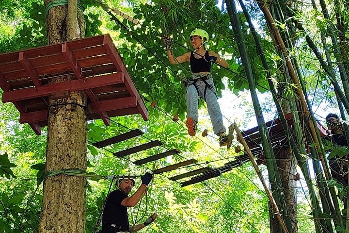 Fun Tree Top Zipline Adventure and Challenge in Kanchanaburi