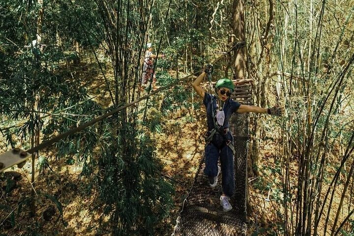 Fun Tree Top Zipline Adventure and Challenge in Kanchanaburi