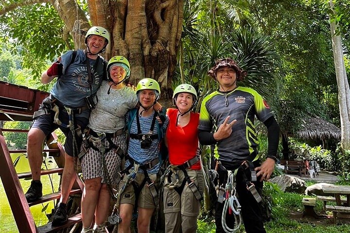 Fun Tree Top Zipline Adventure and Challenge in Kanchanaburi