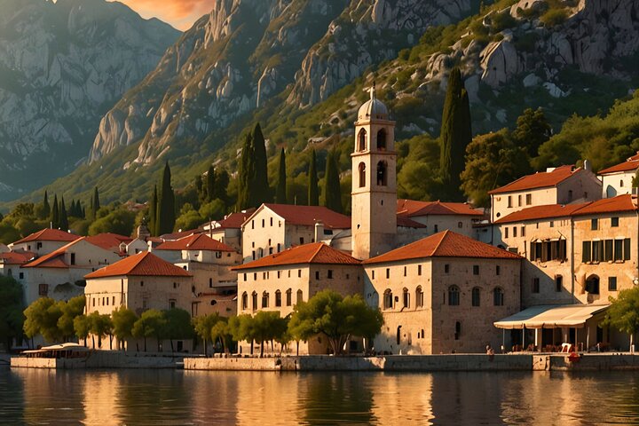 MONTENEGRO Tour(UNESCO Kotor & St.Stefan)from Tirana,Durres,Golem