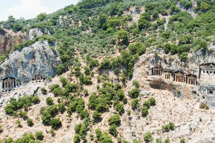 Dalyan Mud Bath, Iztuzu Beach & Kaunos Tombs from Sarigerme