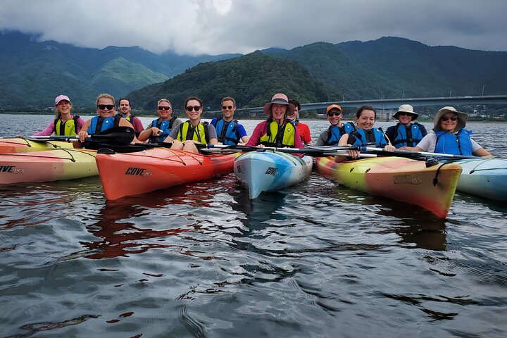 Coffee on a Kayak with Mt. Fuji - Early Morning