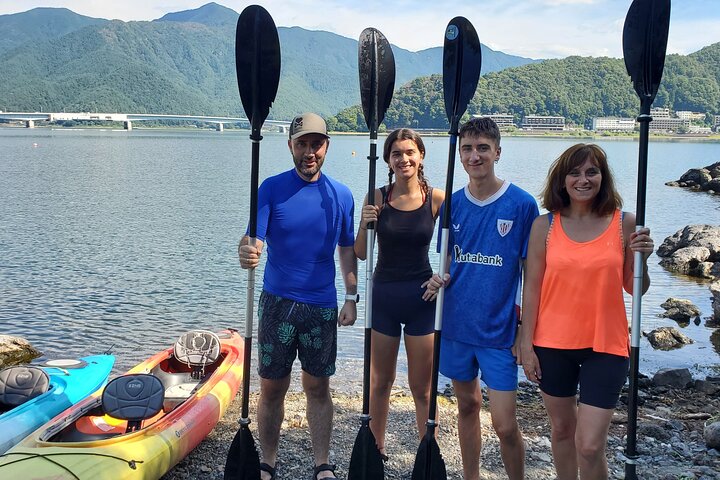 Coffee on a Kayak with Mt. Fuji - Early Morning